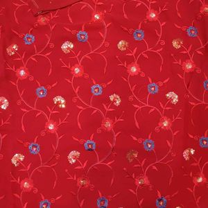 Red Embroidered Salwar Kameez