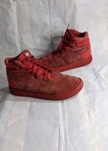 Adidas Red High-Top Sneakers