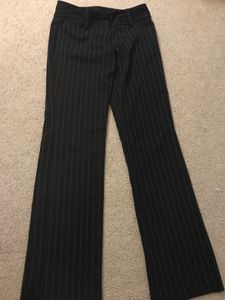 Pin Stripped Trendy Flare Pant Casual Chic Outfit