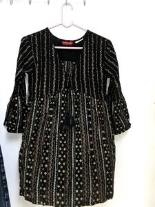 Black Short Kurti Style