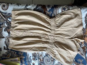 Strapless Button-Down Jumpsuit