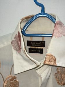 Floral Embroidered Georgette Shirt