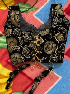 Weading Wear Floral Velvet Lahnga Set