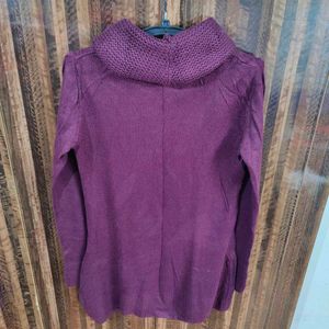 H&amp;M Solid Turtleneck Pullover - Bust 34