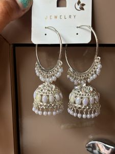Hoop Jhumka Earrings 🌸