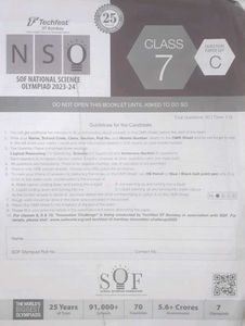 SOF National Science Olympiad Class 7
