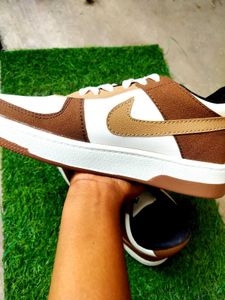 NIKE Stylish Brown &amp; White Sneakers