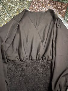 Chic Brown Long Sleeve Dress