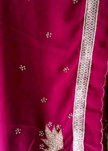 Elegant Zardosi Work Saree