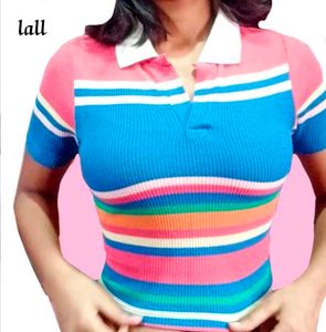 Striped Y2k Top