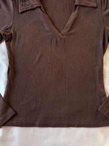 Savana Brown Full Sleeves Top