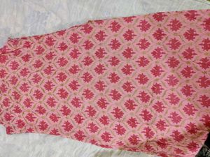 Pink Floral Sleeveless Kurta