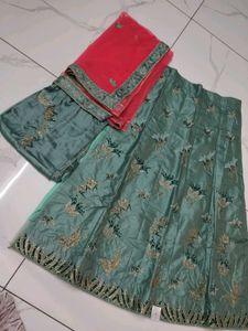 Half Stitch Lehenga