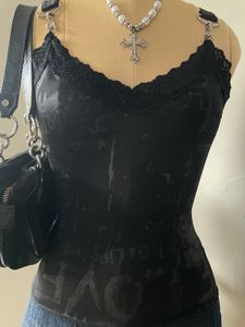 Y2K Black Chain Top