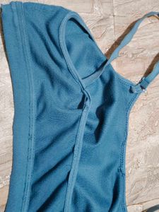 Blue Athletic Bra