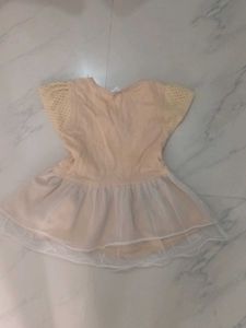 Beige Flower Girl Dress