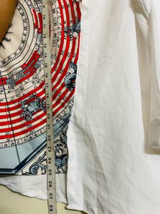 Women Graphic Printed White Shirt