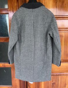 Grey Check Coat For Ladies
