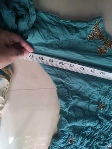 Aqua Kurta Set Three Piece Need Iron