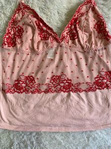 DKNY Pink Lace Cami Top