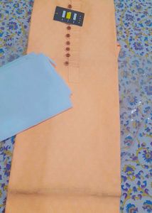 Peach Kurta Pajama Set