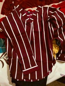 Striped Burgundy Top