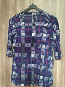 Plaid Open Front Cardigan