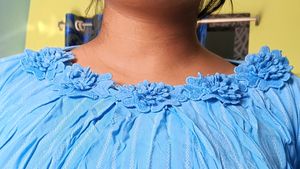 Blue Full Sleeve Floral Top