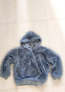 Crop Oversized Furr Hoodie