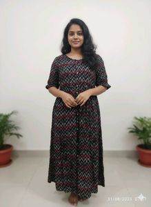 XXL size Chic Printed Maxi Dress