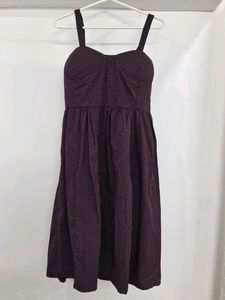 Dark Purple A line Midi dress