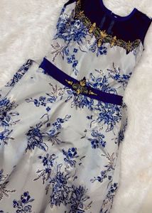 Floral Print Ethnic Gown