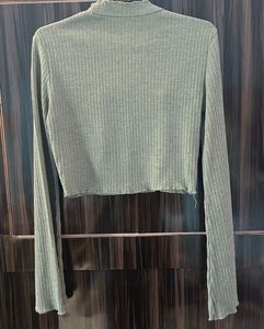 Green Crop Top