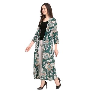 Dark Green Floral Print Shrug