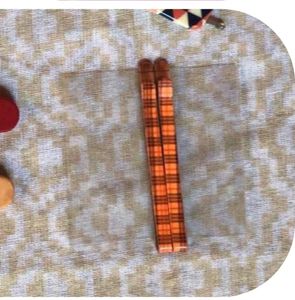 Orange One Pair Of hair Clips