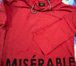 Only Brand Red Graphic Print Hoodie