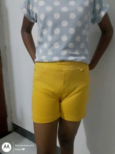 Yellow Pull-On Shorts