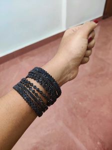 Oxidised Metallic Bangles (Set)🖤