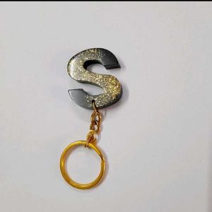 &#39;S&#39; Glitter Keychain