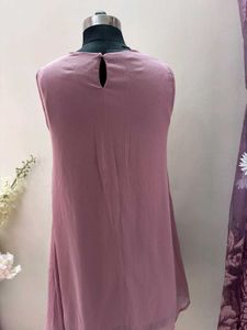 Mauve Lace Sleeveless Dress