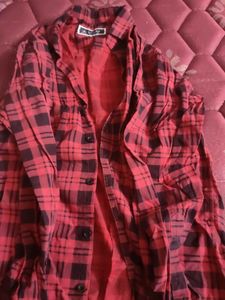 Red Plaid Flannel Shirt