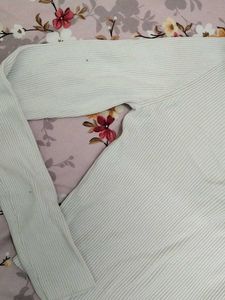 Cute Ribbed Long Sleeve Top