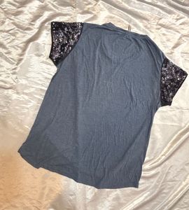 LOV Sequin Sleeved Top