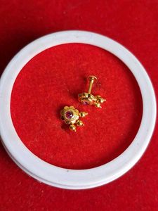 Gold-Plated Floral Stud Earrings