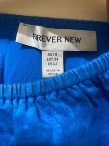 ForeverNew Blue Pure Linen Blouse