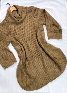 Imported Cozy Turtleneck Knit Sweater A