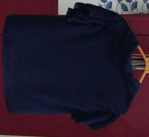 Zara Basic Navy Button-Down Shirt