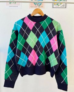 Checkered Print Pullover