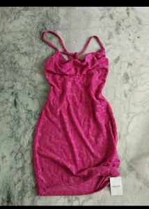 Salee🪅Pinteresty Criss Cross Back Pink Dress