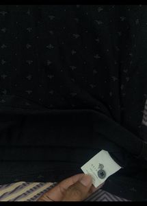 Netplay Black Printed Polo Tshirt